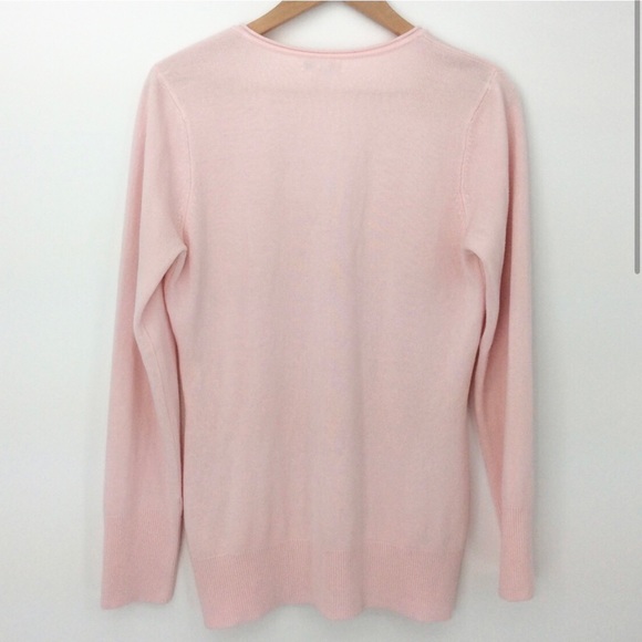 New York & Company Light Pink V-Neck Pull-Over Acrylic  Sweater LIKE NEW! - Picture 4 of 8